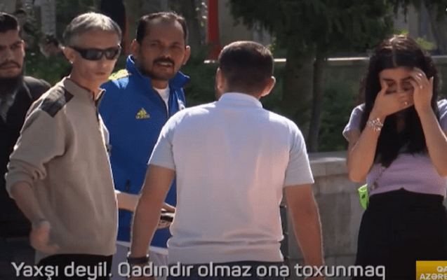 AzTV-dən maraqlı eksperiment: "Nişanlı" qıza "şiddətin" qarşısı belə alındı - VİDEO