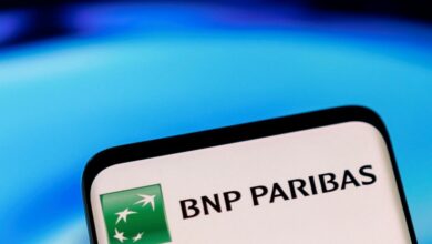 Illustration shows BNP Paribas logo