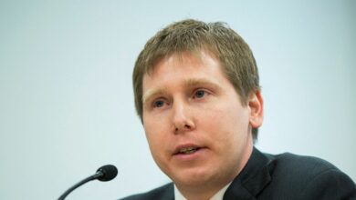 Bitcoin investor Silbert speaks at a New York State Department of Financial Services virtual currency hearing in the Manhattan borough of New York