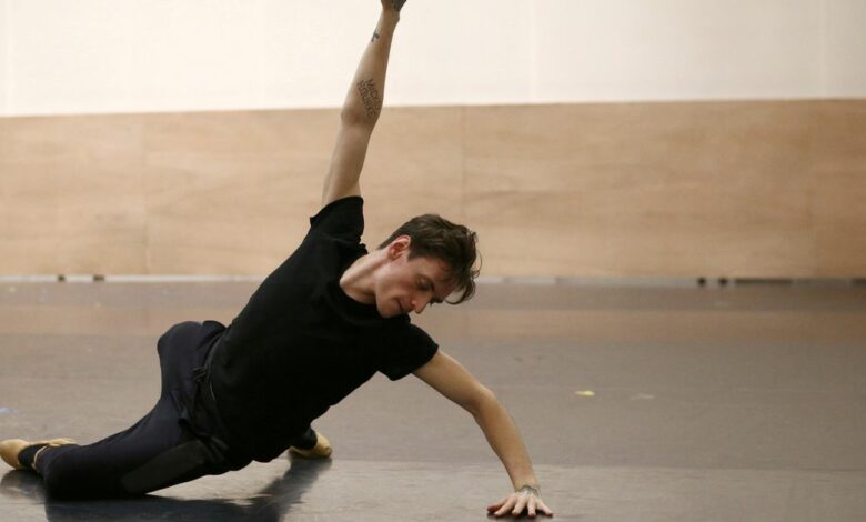 Ballet dancer Sergei Polunin rehearses  for the Project Polunin show at the Royal Opera House in London