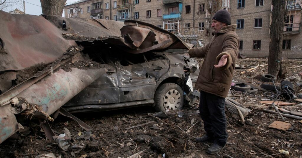 Rusiyanın Ukraynanın şərqindəki şəhərinə endirdiyi zərbə nəticəsində 3 nəfər ölüb