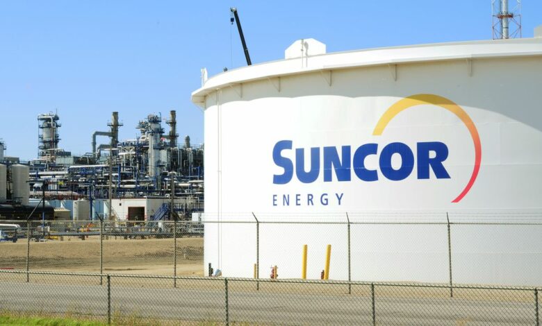 Suncor Energy facility is seen in Sherwood Park, Alberta
