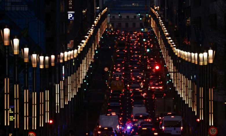 Traffic jam in Brussels