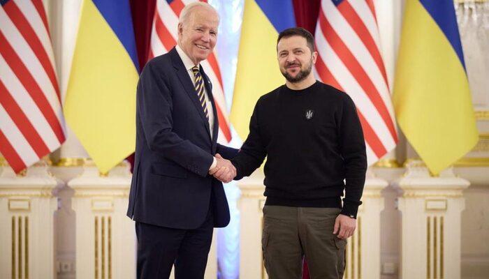 ABŞ-dan Ukraynaya sürpriz səfər!  Bayden Zelenski ilə görüşüb