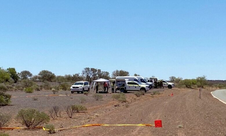 A view shows the area where a radioactive capsule was found, near Newman