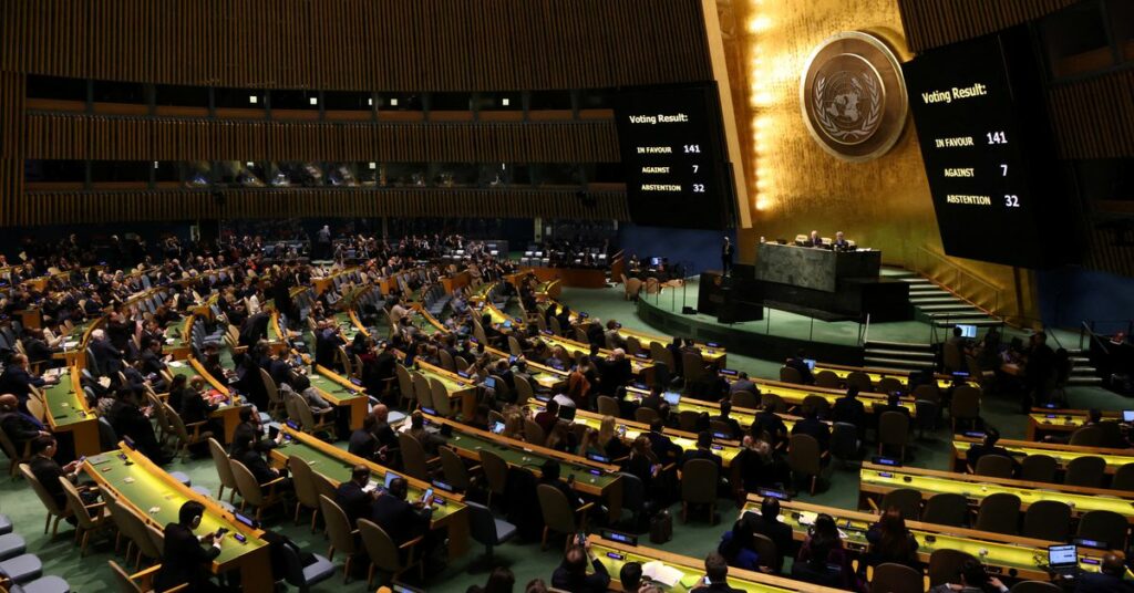 U.N. General Assembly holds high-level meeting on adoption of a resolution on Ukraine, in New York