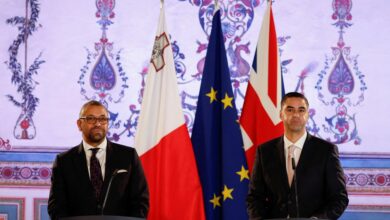British Foreign Secretary James Cleverly visits Malta