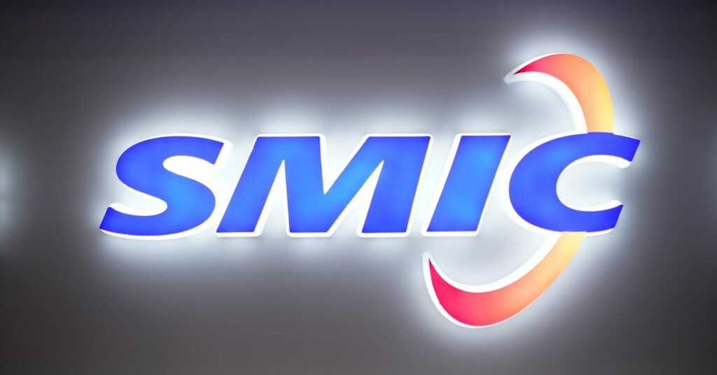 A logo of Semiconductor Manufacturing International Corporation (SMIC) is seen at China International Semiconductor Expo (IC China 2020) following the coronavirus disease (COVID-19) outbreak in Shanghai