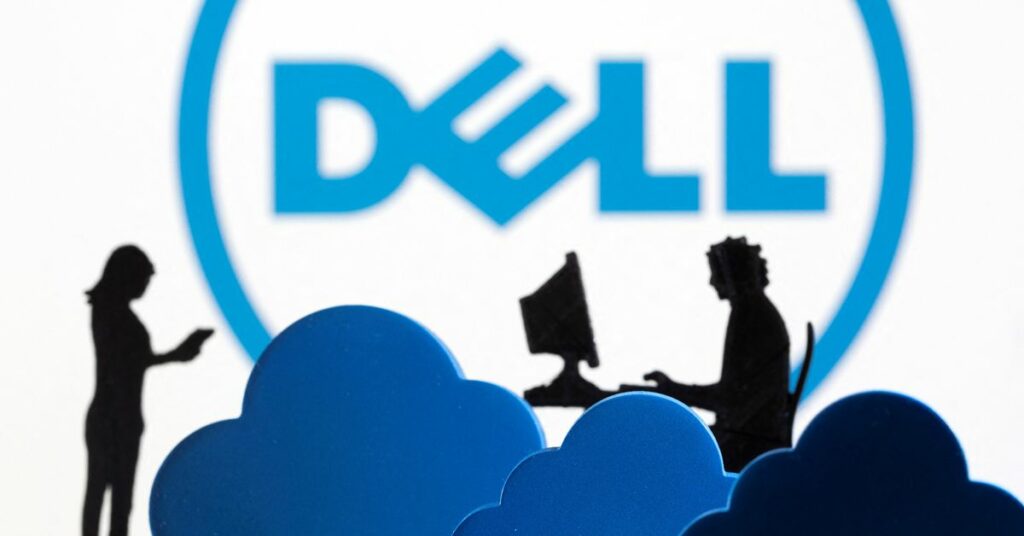 Illustration shows Dell logo