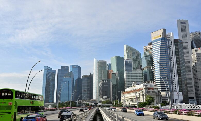 View of the skyline in Singapore