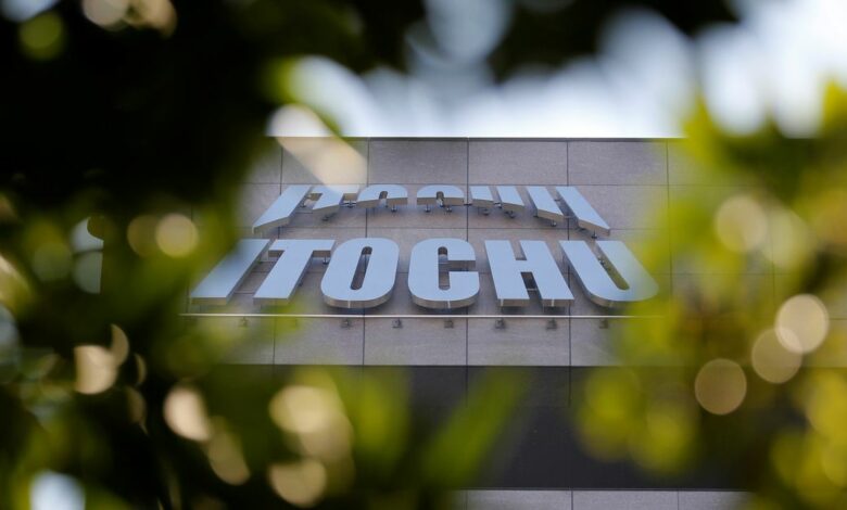 Logo of Itochu Corp is seen outside the company