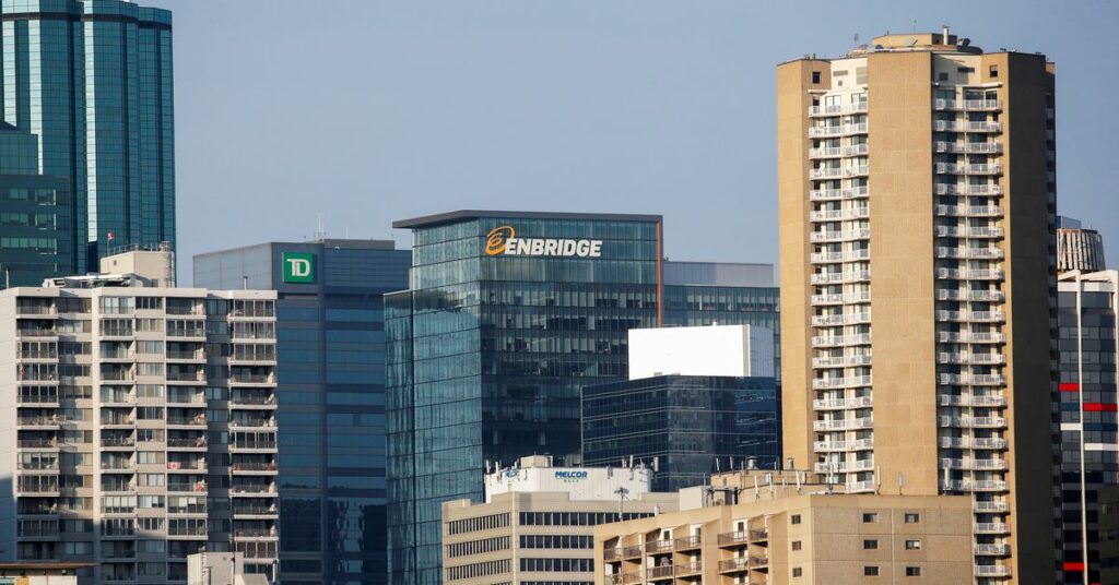 The Enbridge Centre company office is seen in Edmonton