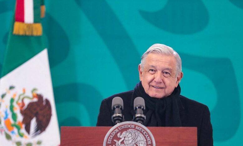 Mexican President Andres Manuel Lopez Obrador speaks during a news conference, in Hermosillo