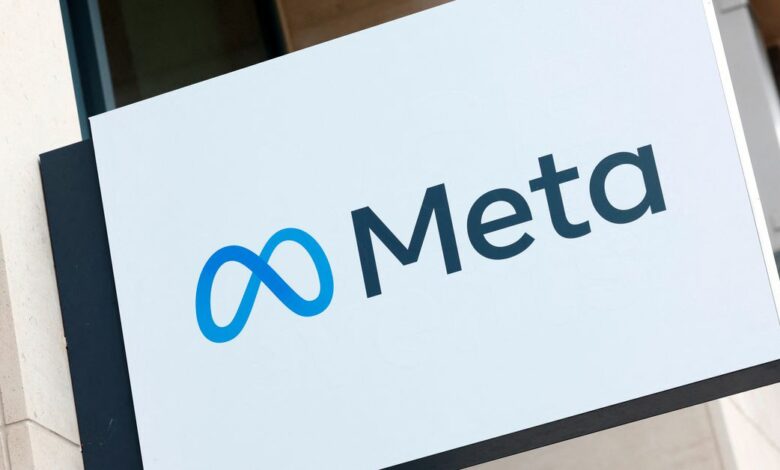 The logo of Meta Platforms