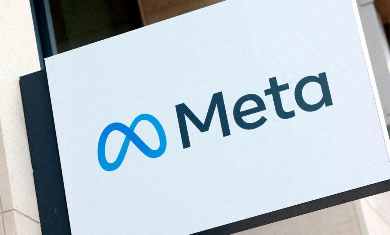 The logo of Meta Platforms