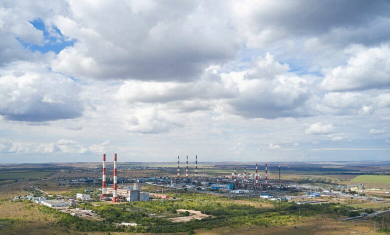 A view shows the Orenburg gas processing plant in Orenburg Region