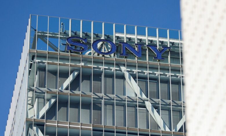 The Sony logo is displayed outside the company