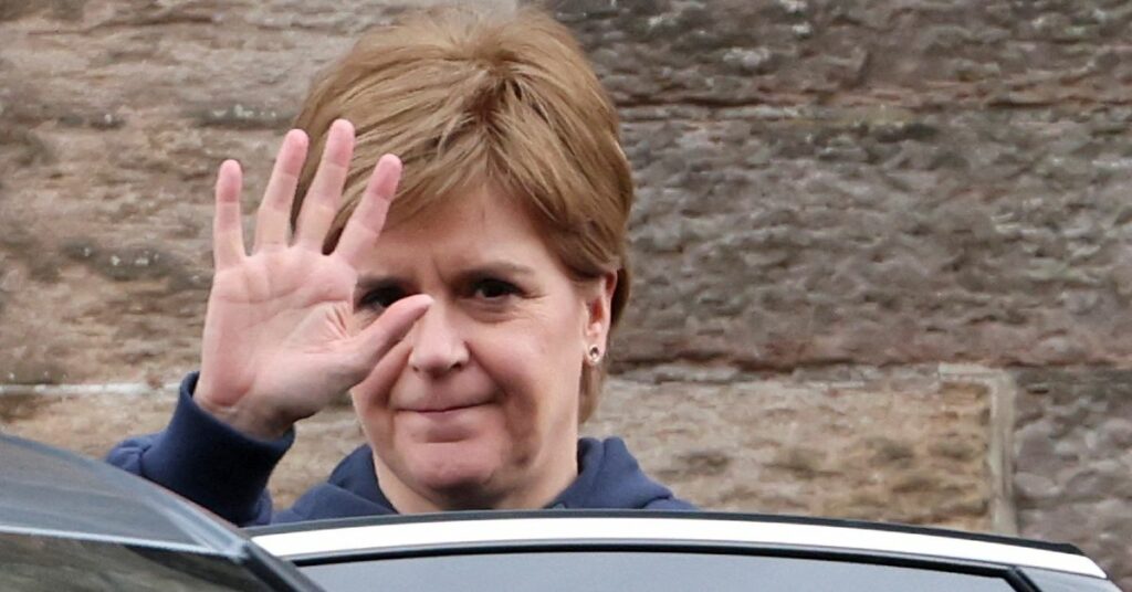 Scotland’s First Minister Nicola Sturgeon departs Bute House in Edinburgh