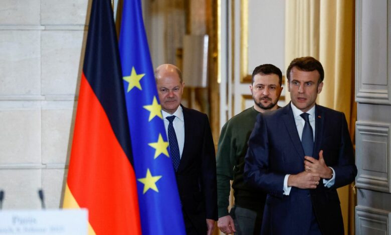 French President Macron hosts Ukraine
