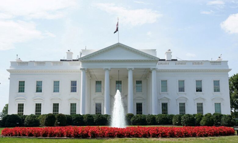 A general view of the White House