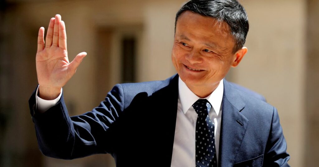 Jack Ma, billionaire founder of Alibaba Group, arrives at the "Tech for Good" Summit in Paris, France