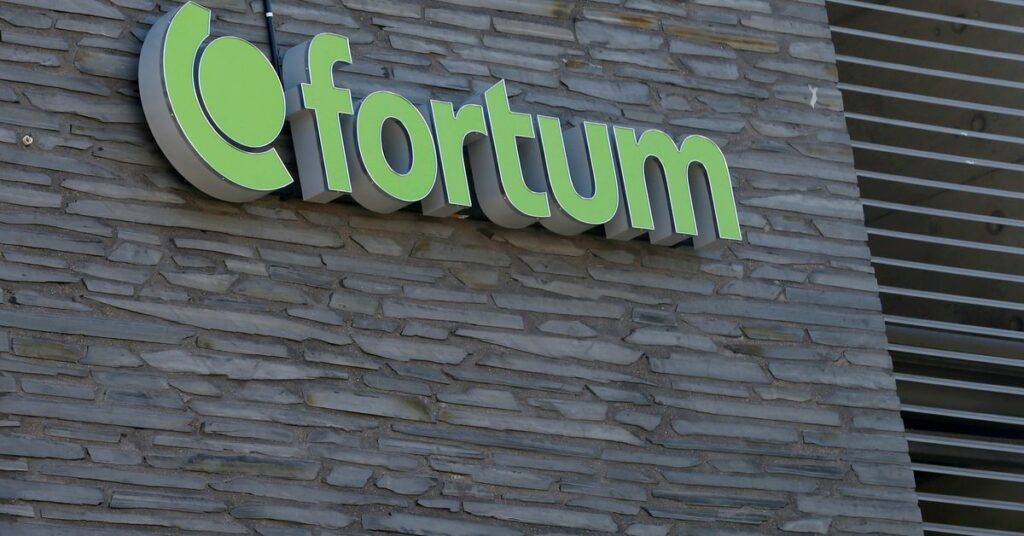 Finnish energy company Fortum sign is seen at their headquarters in Espoo