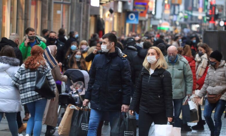 Cologne's shopping street during the coronavirus pandemic