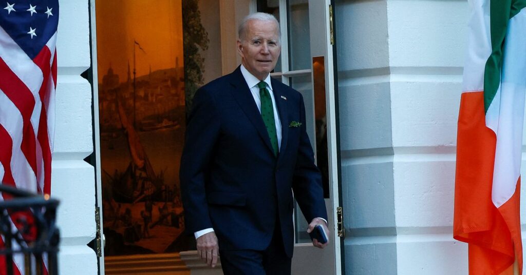 U.S. President Joe Biden departs the White House for the weekend in Washington