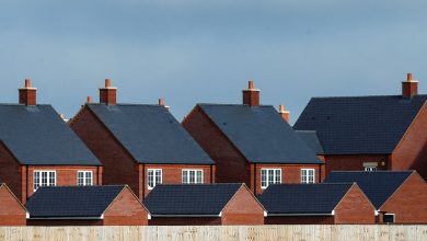 New residential homes are seen at a housing estate in Aylesbury