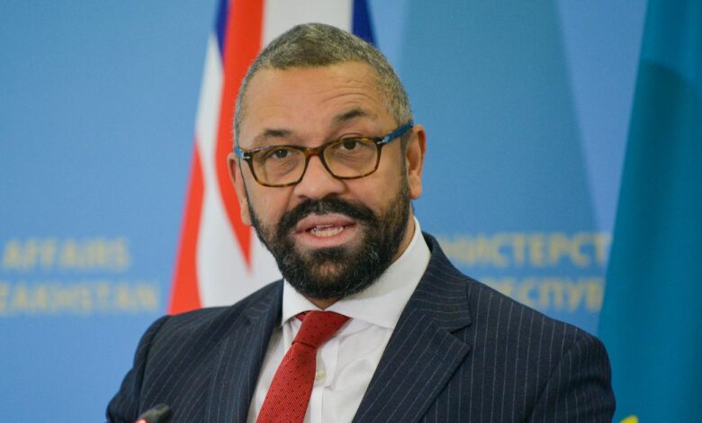 British Foreign Secretary James Cleverly meets with Kazakh Deputy Foreign Minister Roman Vassilenko in Astana