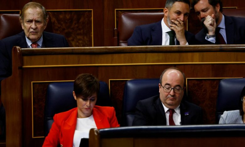No confidence motion against the Spanish government at the parliament in Madrid