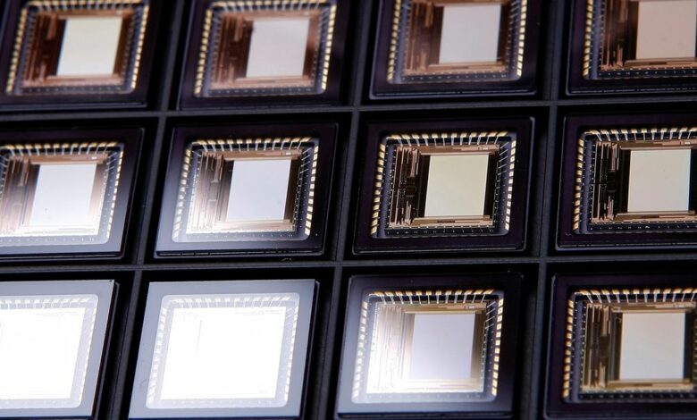 CMOS chips, are shown at the manufacturing facility of VAS, an electronics manufacturer in San Diego