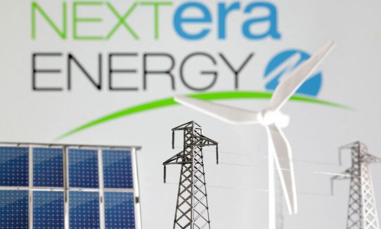Illustration shows NextEra Energy logo