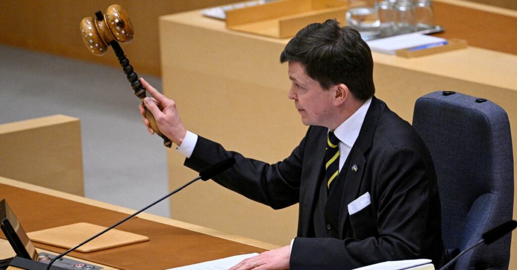 Swedish Parliament votes regarding NATO membership, in Stockholm