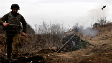 Ukraine army near Bakhmut fires anti-tank guns and mortars