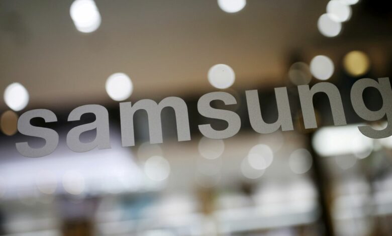 The logo of Samsung Electronic is seen at its headquarters in Seoul