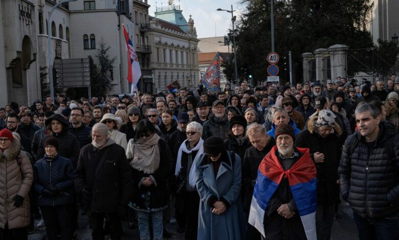 Protest of Serb nationalists and Orthodox Christians in Belgrade