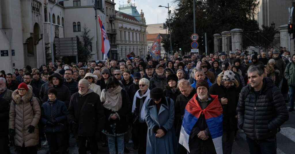 Protest of Serb nationalists and Orthodox Christians in Belgrade