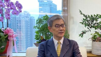 Huang Tien-mu, chairman of Taiwan's FSC, attends an interview in Taipei