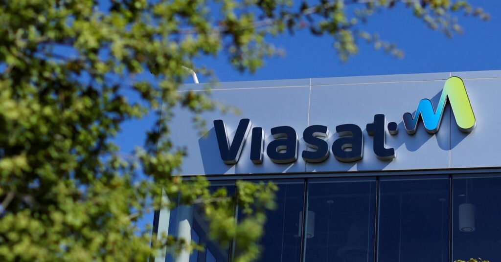 Viasat offices are shown at the company's headquarters in Carlsbad, California