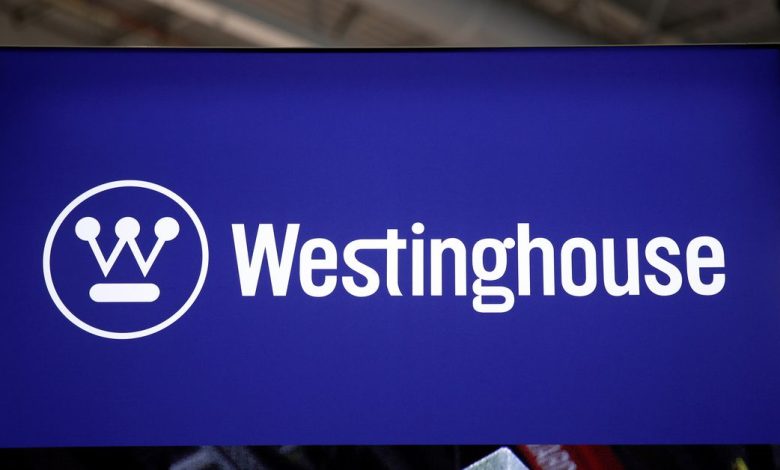 The logo of Westinghouse Electric Corp. is pictured at the World Nuclear Exhibition (WNE), the trade fair event for the global nuclear community in Villepinte