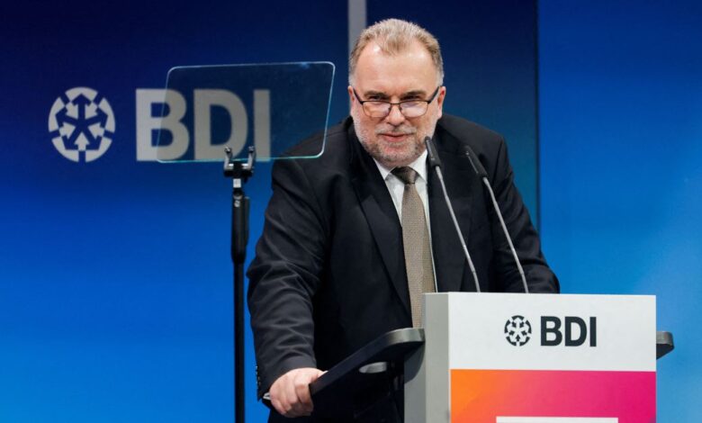 Annual meeting of Federation of German Industries (BDI), in Berlin