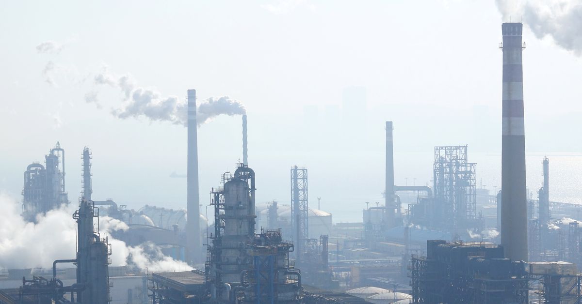 China National Petroleum Corporation (CNPC)'s Dalian Petrochemical Corp refinery is seen in Dalian, Liaoning