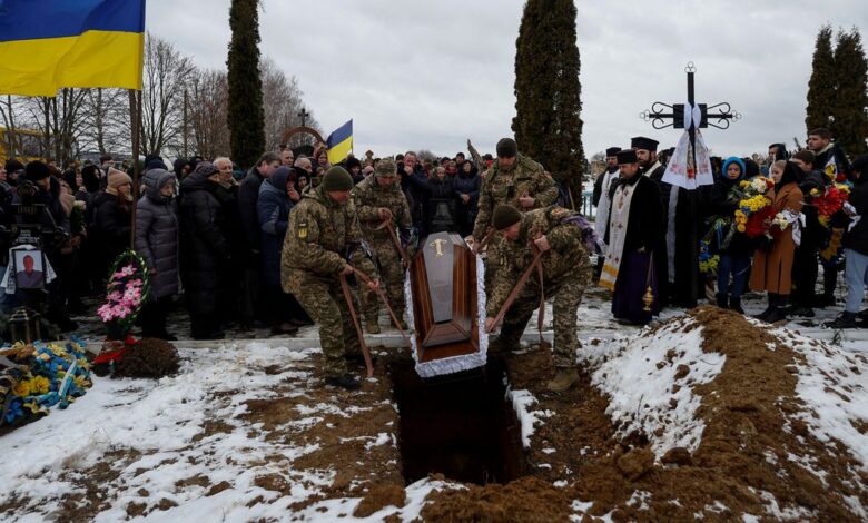 Funeral of Ukrainian decathlete and serviceman Volodymyr Androshchuk in Letychiv