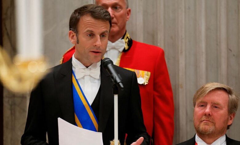 French President Macron on state visit to Netherlands