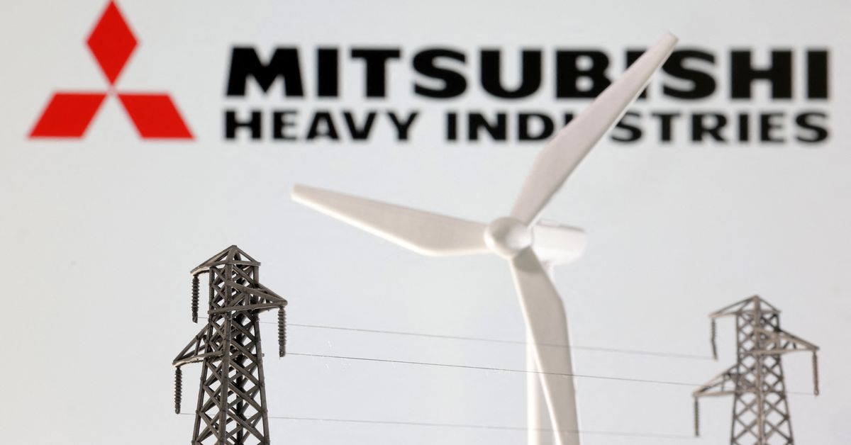 Illustration shows Mitsubishi Heavy Industries logo