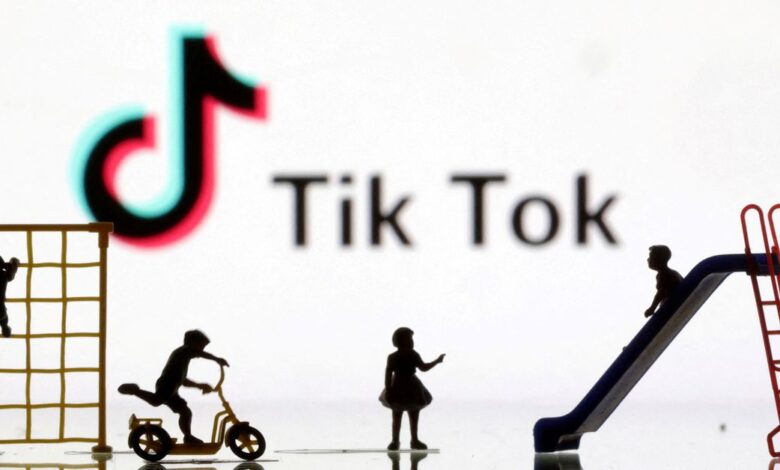 Illustration shows TiKTok logo