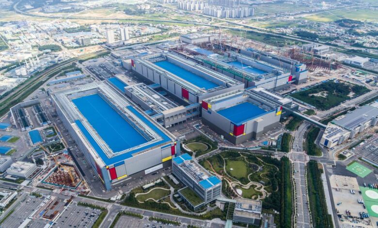 Samsung Electronics' chip production plant at Pyeongtaek