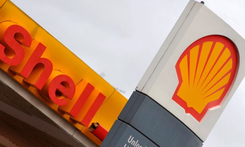 FILE PHOTO: The Royal Dutch Shell logo is seen at a Shell petrol station in London