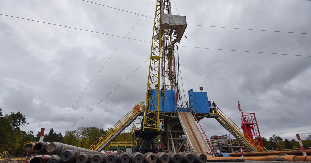 General view shows a gas well of Ukraine's state energy company Naftogaz in Lviv region